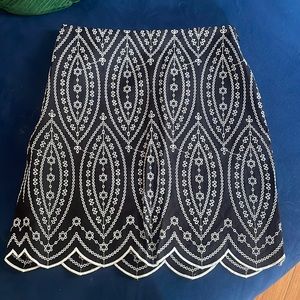 The Loft Black & White high waisted skirt